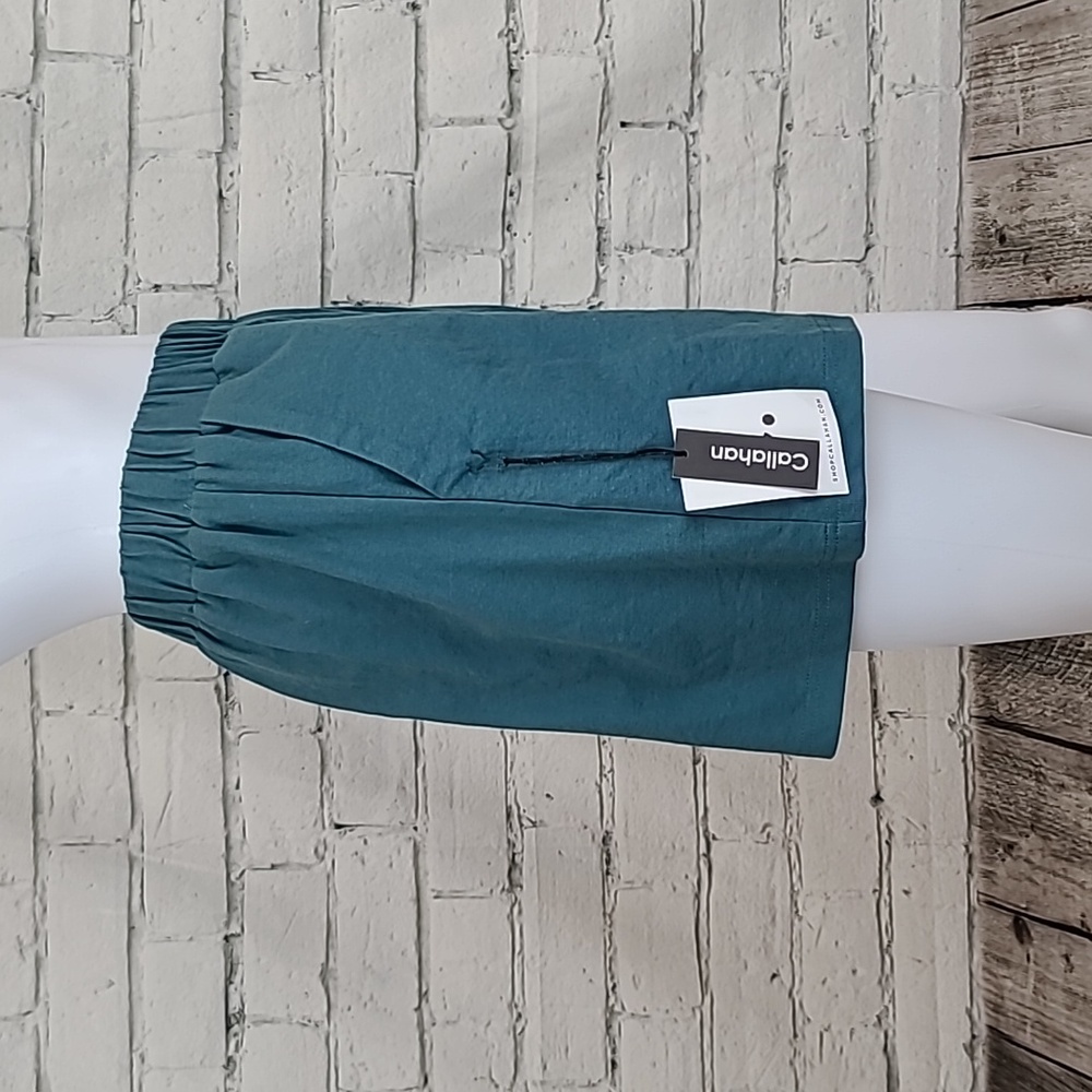 Callahan Soft Cotton High Rise Elastic Waist Pull On Nova Shorts Blue Nile NWT - Picture 3 of 13